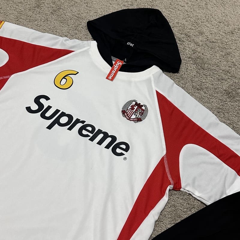 Supreme Hooded Soccer Set White