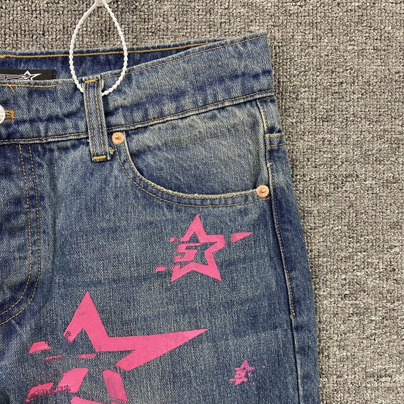 Sp5der Pink Stars Jeans