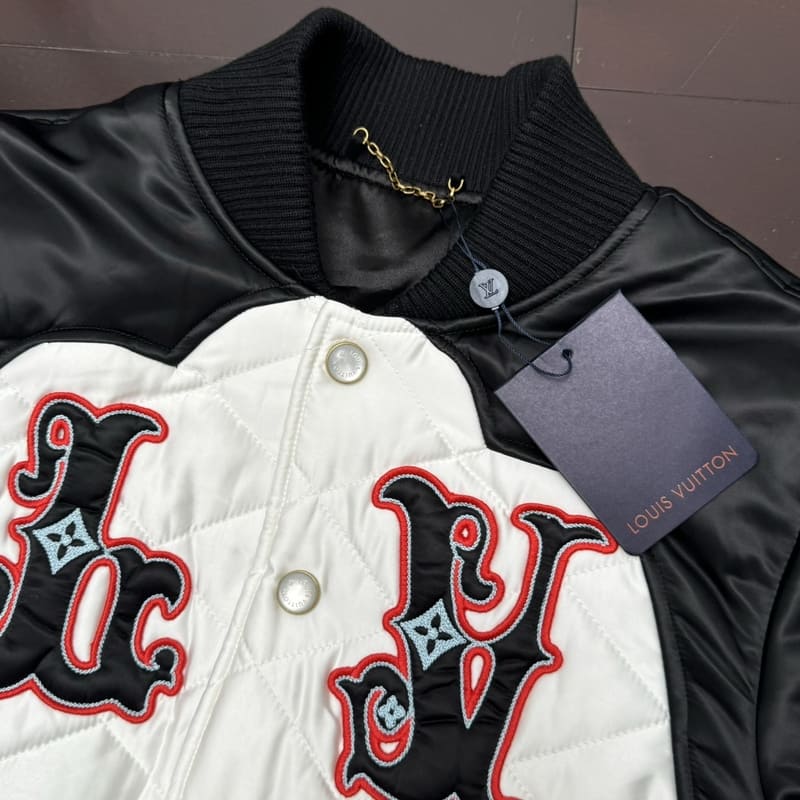 Louis Vuitton Bicolor Satin Bomber Jacket