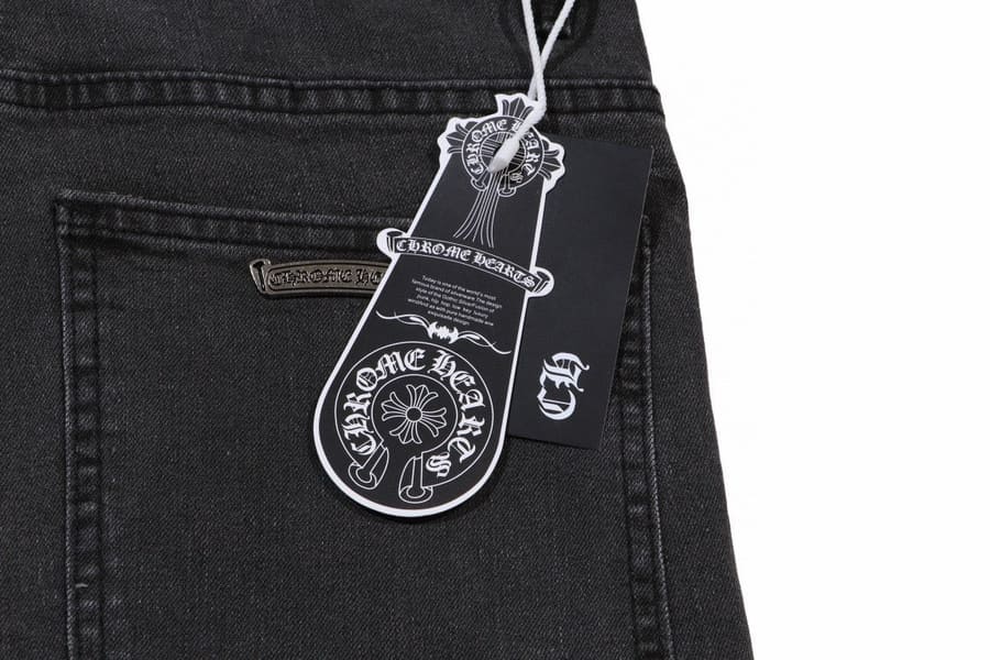 Chrome Hearts Black Cross Patches Jeans