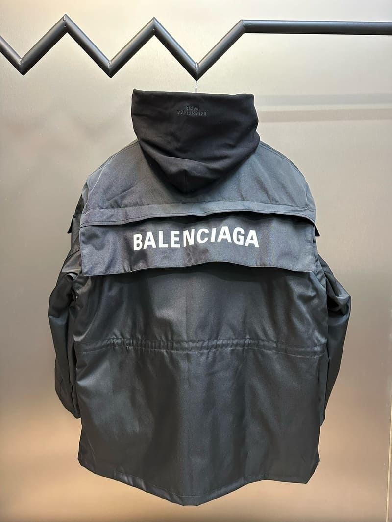 Balenciaga Oversized Parka Jacket In Technical