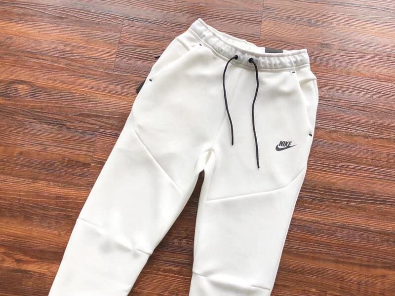White Nike Tech Fleece Trousers