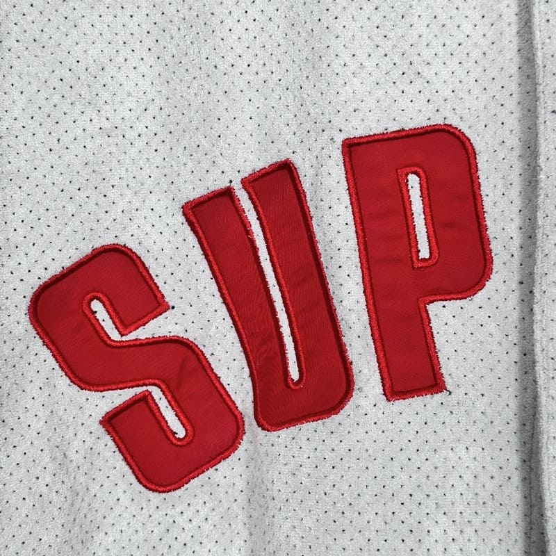 Supreme Ultrasuede Mesh Baseball T-Shirt Grey