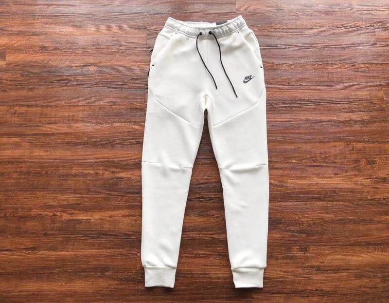 White Nike Tech Fleece Trousers