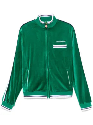 Conjunto Casablanca Veludo Logo Verde Escuro