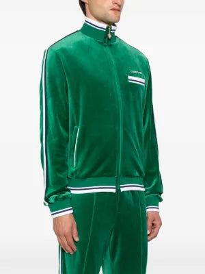 Conjunto Casablanca Veludo Logo Verde Escuro