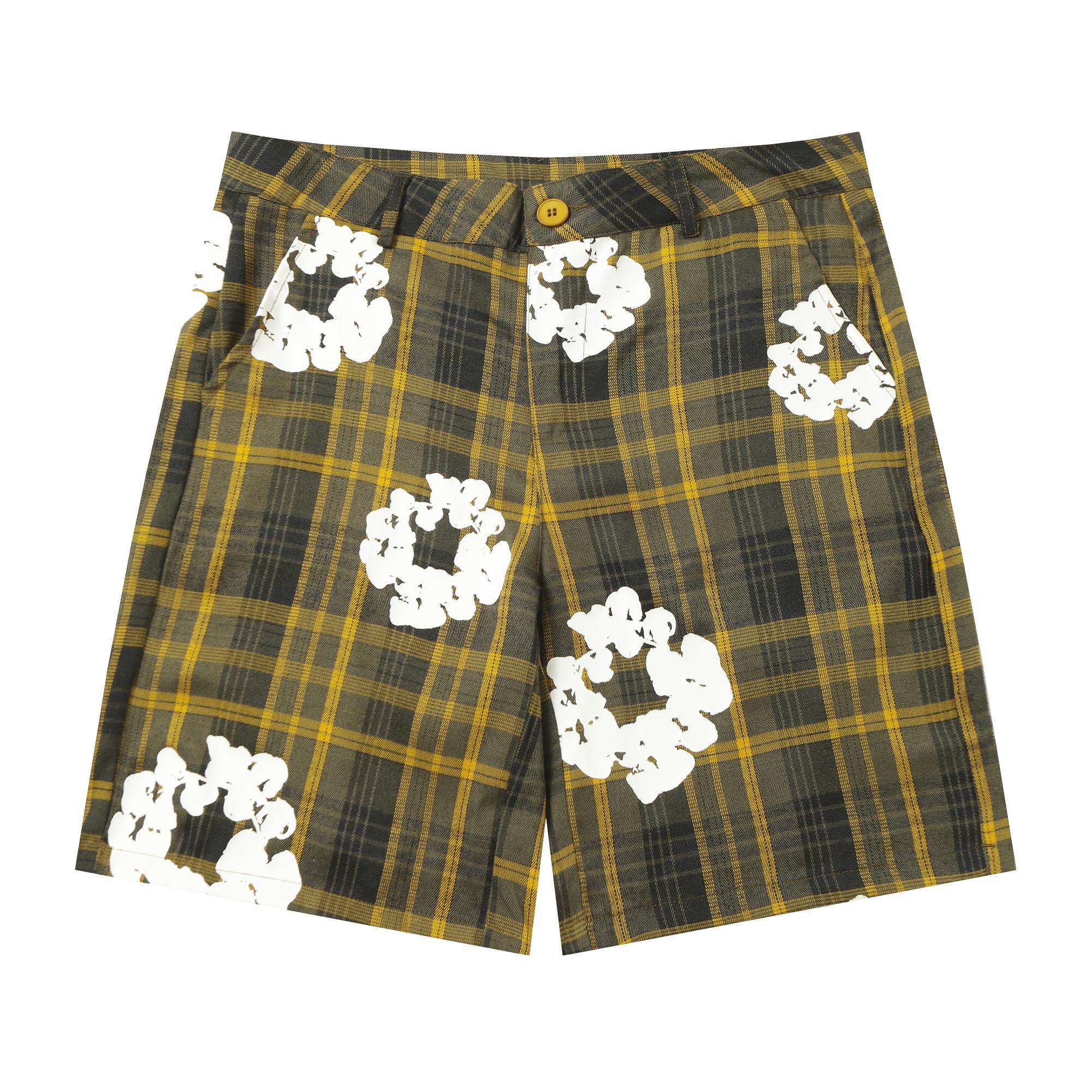 Short Denim Tears Kapok Foam Flower Print