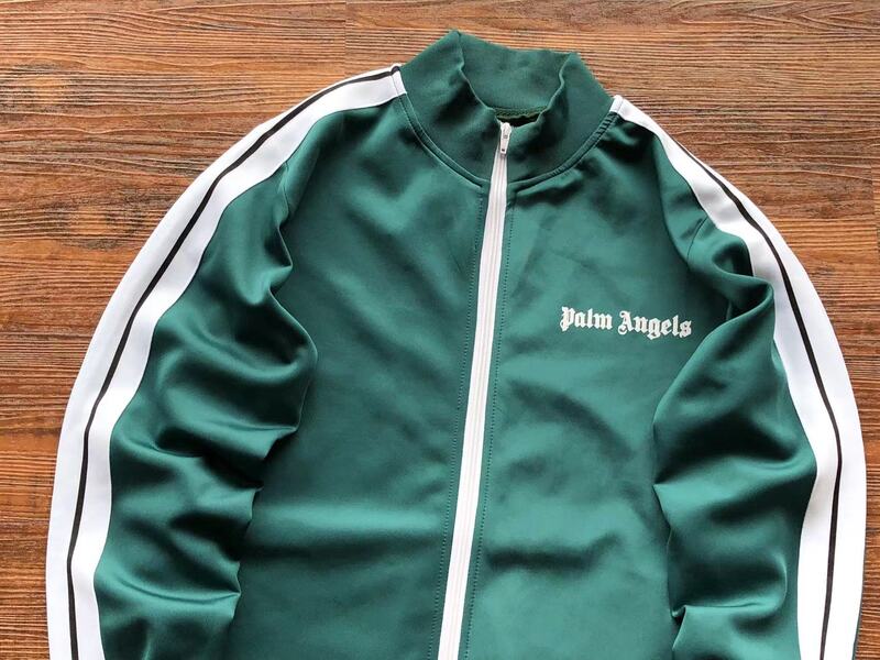 Palm Angels Logo Tracksuit Green Set