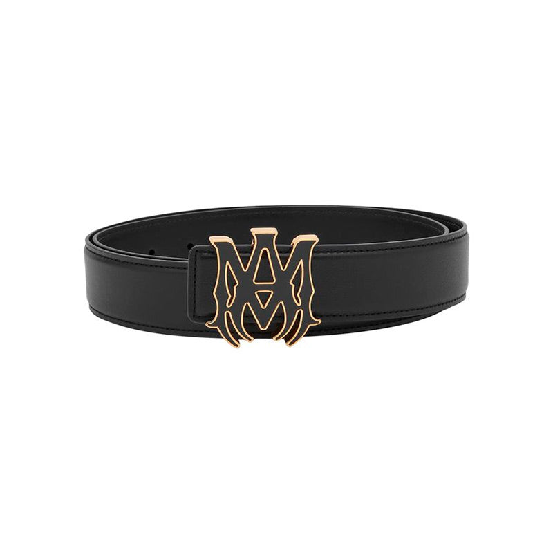 Amiri Black/Gold Logo Belt