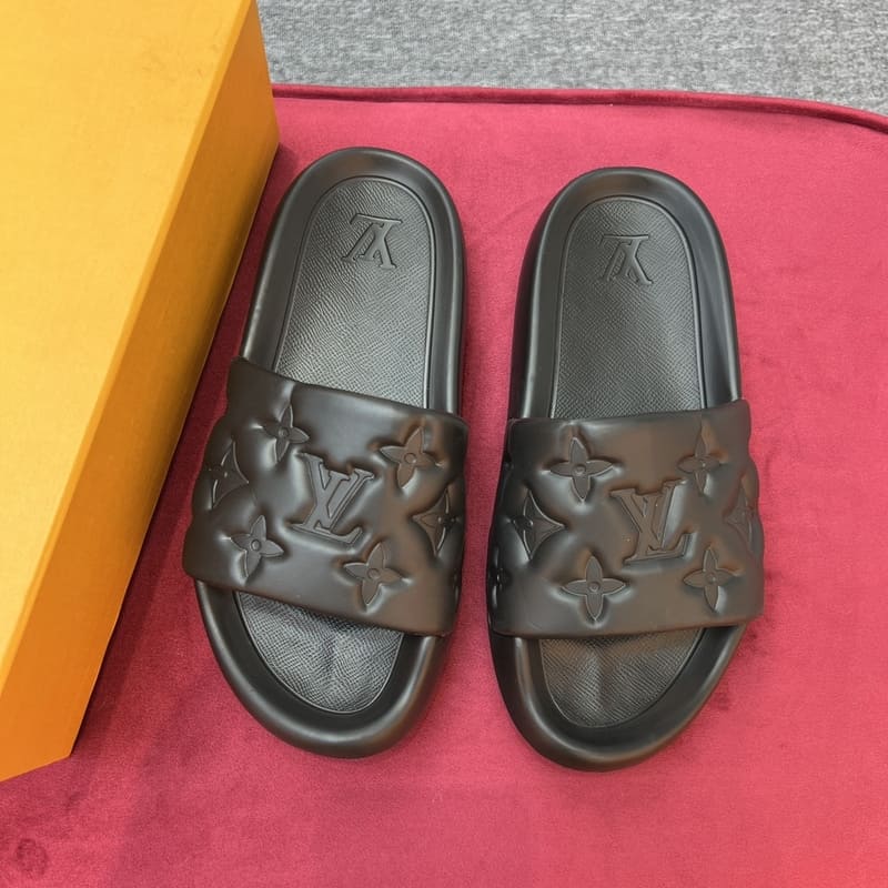 Louis Vuitton Black Waterfront Slide