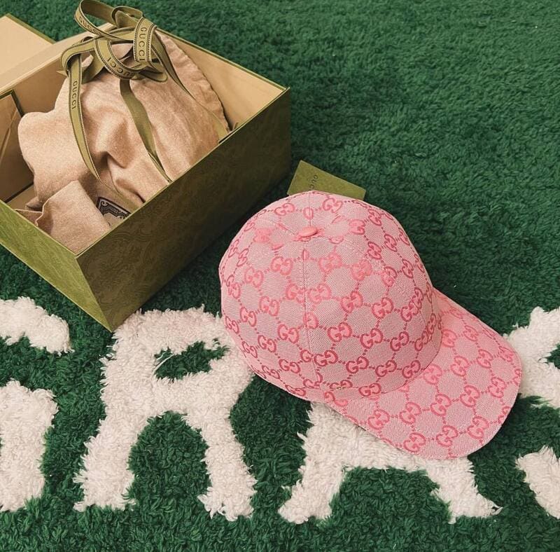Gucci Pink GG Canvas Cap