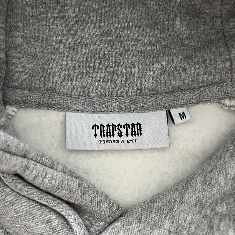 Trapstar Chenille Decoded 2.0 Hoodie Set Grey/Ice Blue