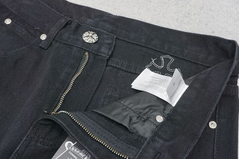 Chrome Hearts Green & Leopard Cross Jeans