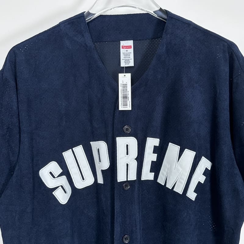 Supreme Ultrasuede Mesh Baseball T-shirt Blue