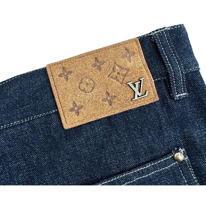 Louis Vuitton Monogram Flower Denim Trousers