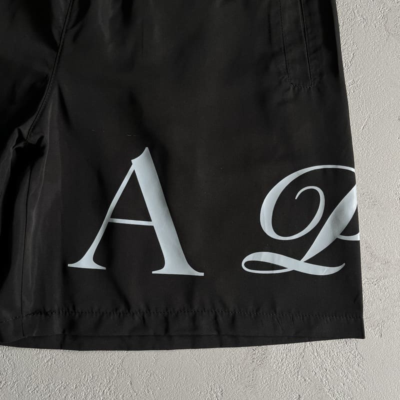 Trapstar Script Swimming Shorts Black/Nigara Mist