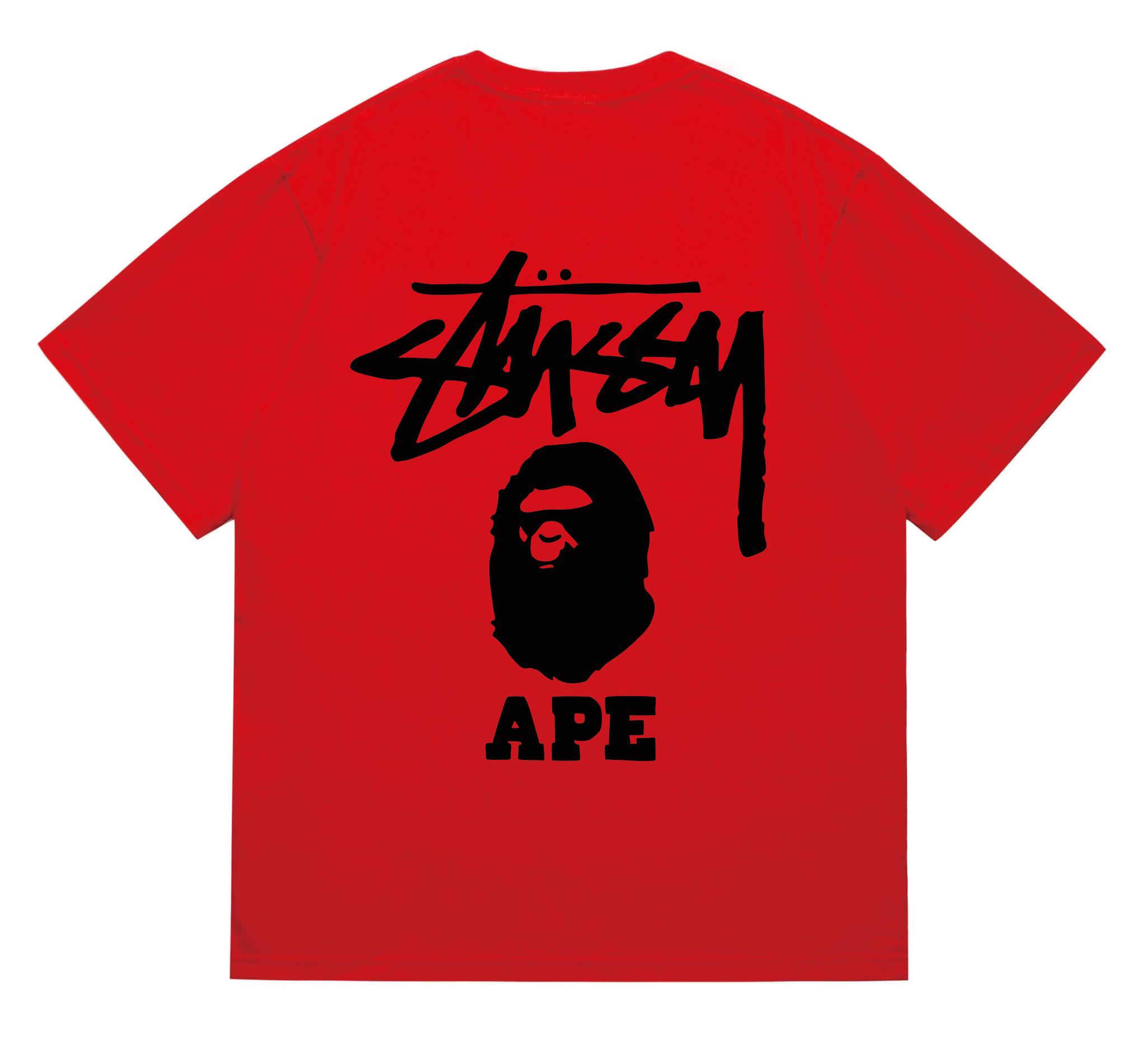 Camiseta BAPE x Stussy