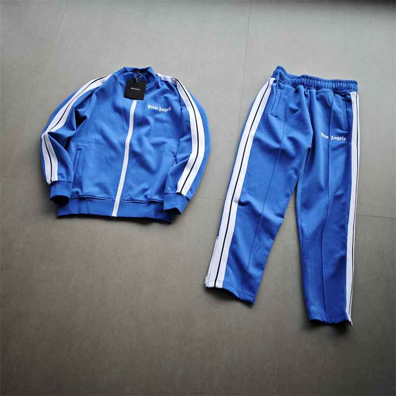 Palm Angels Logo Tracksuit Royal Blue Set