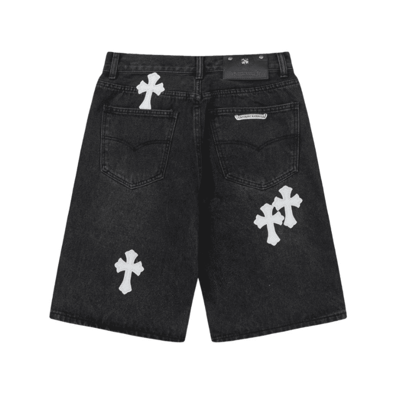 Chrome Hearts Cross White Bermuda Jeans