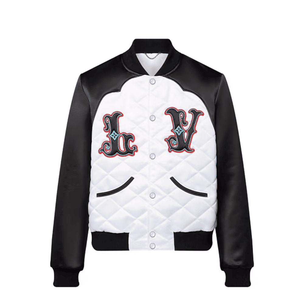 Louis Vuitton Bicolor Satin Bomber Jacket