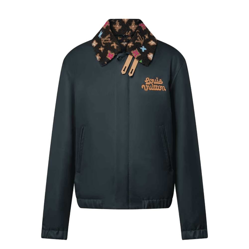 Louis Vuitton Aviator Monogram Fleece Collar Jacket