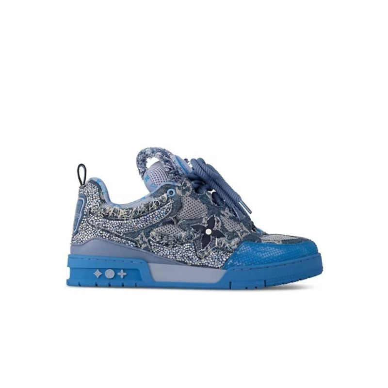 Louis Vuitton Blue Swarovski Monogram Skate Sneaker