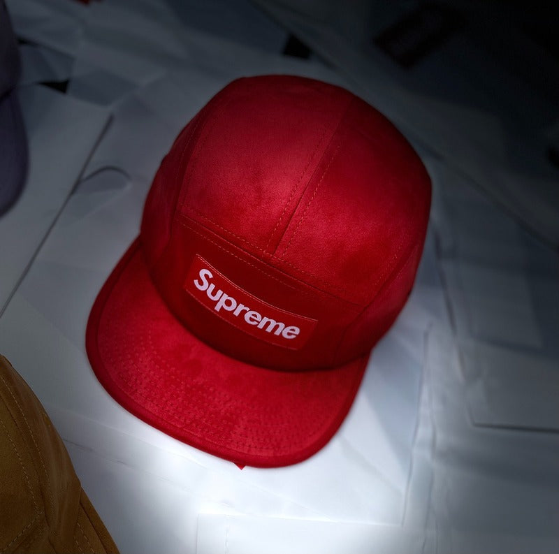 Supreme Suede Camp Cap Red