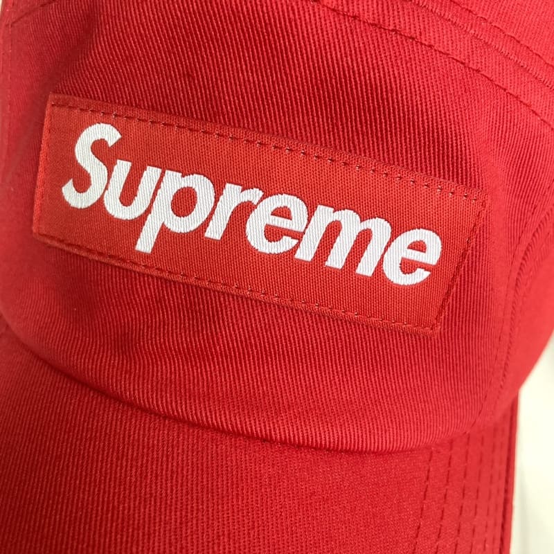 Supreme Washed Chino Twill Camp Cap Red