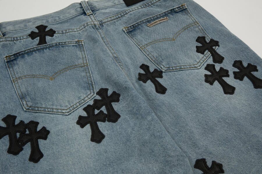 Chrome Hearts Cross Denim Shorts