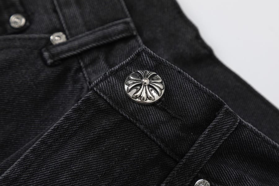 Chrome Hearts Cross White Bermuda Jeans