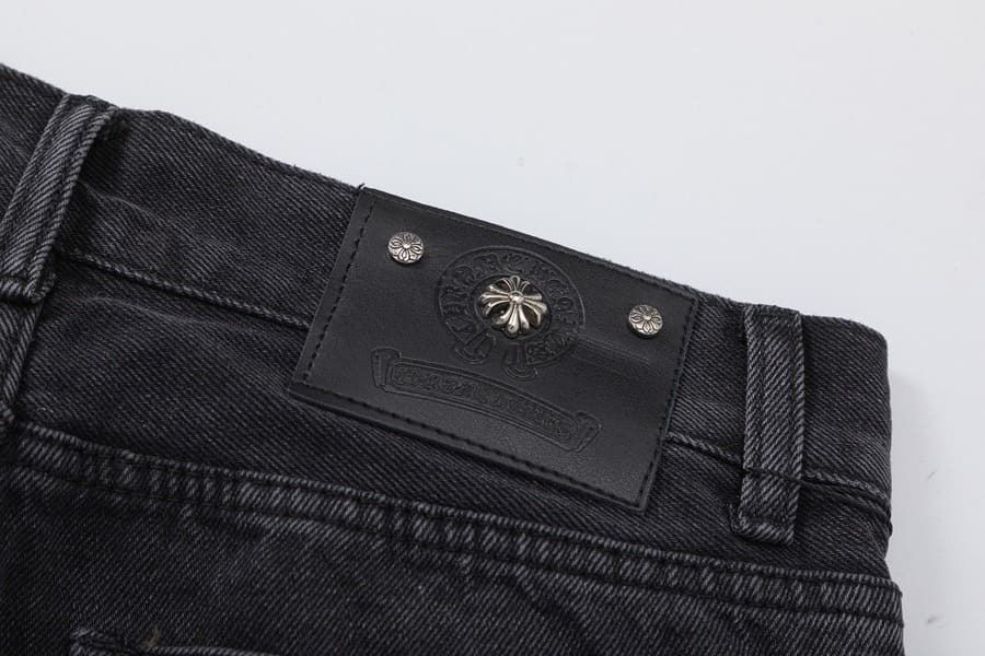 Chrome Hearts Black Cross Denim Shorts
