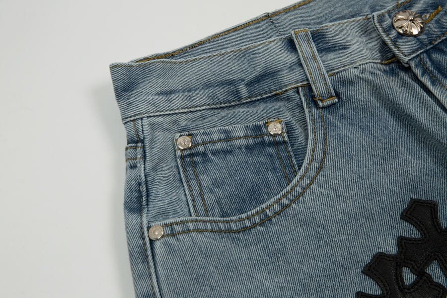 Chrome Hearts Cross Denim Shorts