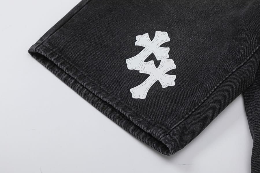 Chrome Hearts Cross White Bermuda Jeans