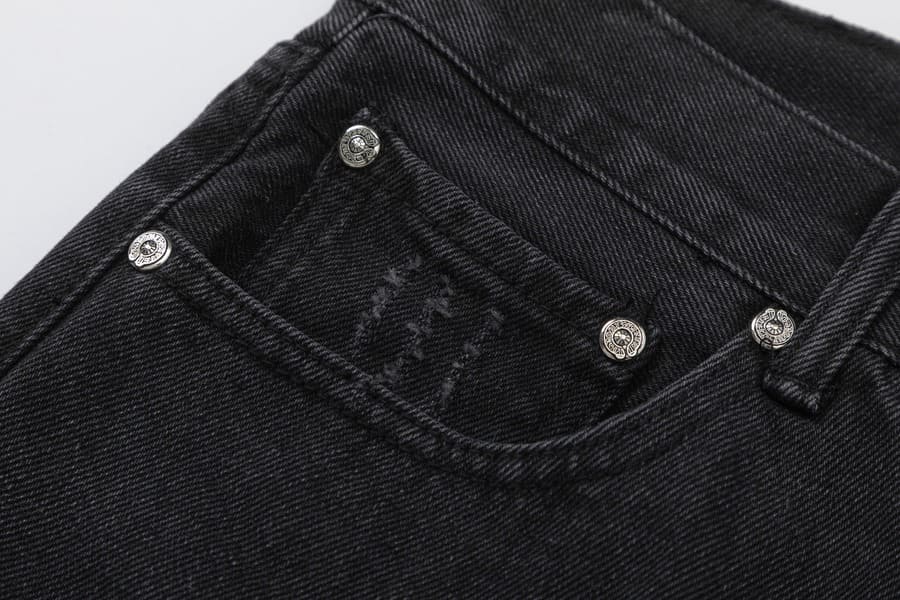 Chrome Hearts Cross White Bermuda Jeans