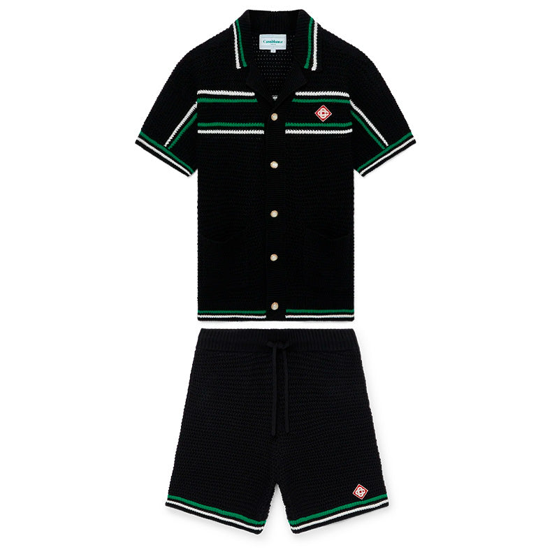 Black and Green Casablanca Crochet Set