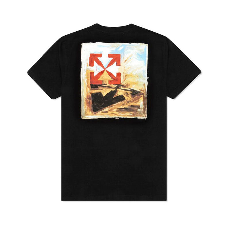 Off-White Arrow On Canvas Print T-Shirt