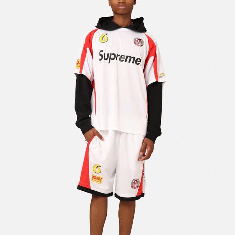 Supreme Hooded Soccer Set White