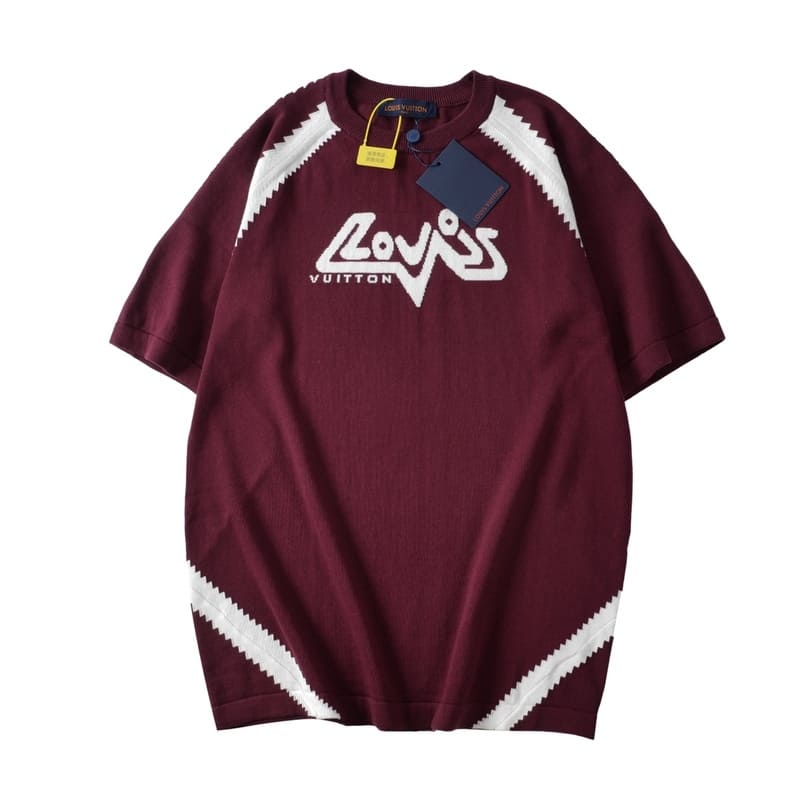 Louis Vuitton Short-Sleeved Cotton Intarsia Crewneck T-Shirt