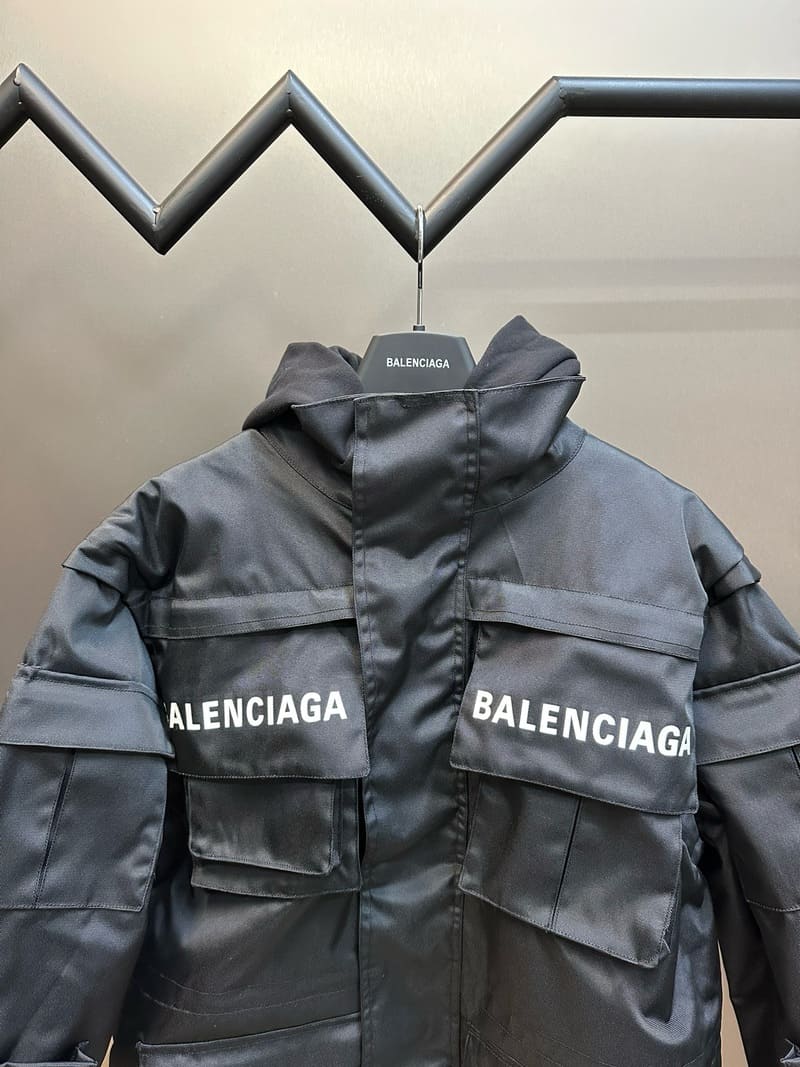 Balenciaga Oversized Parka Jacket In Technical