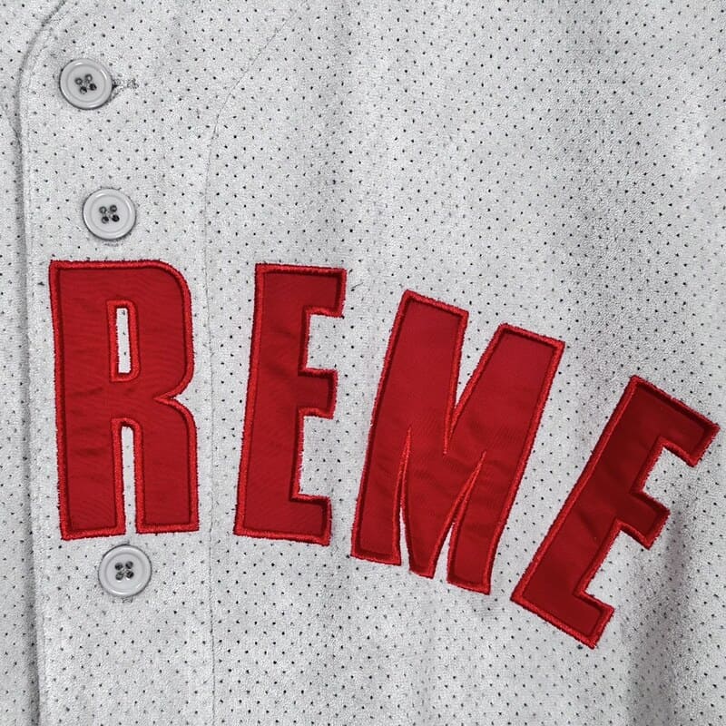 Supreme Ultrasuede Mesh Baseball T-Shirt Grey