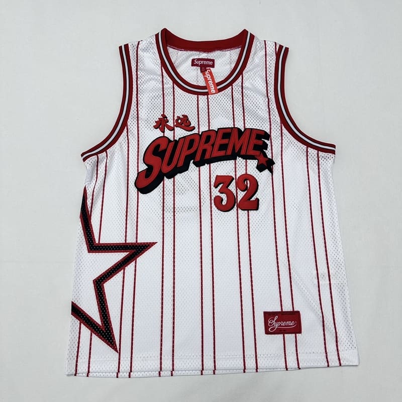Supreme Star Basketball Jersey White