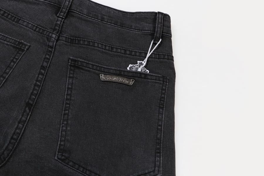 Chrome Hearts Black Cross Patches Jeans