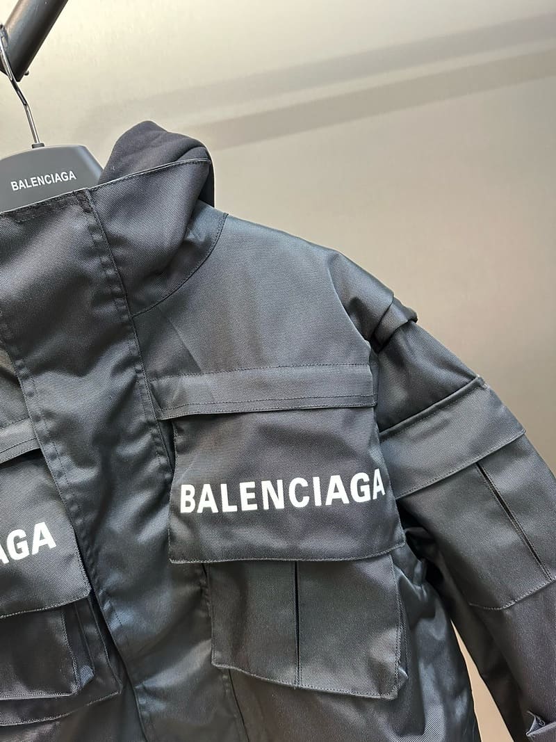 Balenciaga Oversized Parka Jacket In Technical