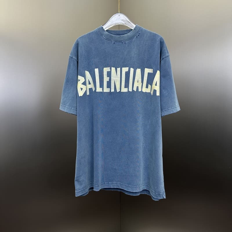 Balenciaga Tape Type T-Shirt Blue