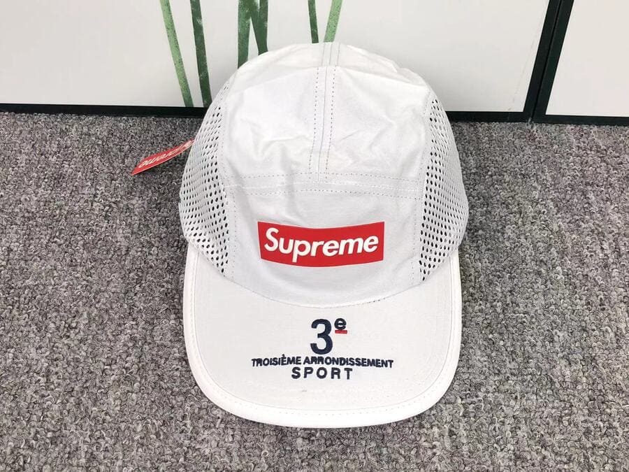 Supreme Mesh Side Panel Camp White Hat