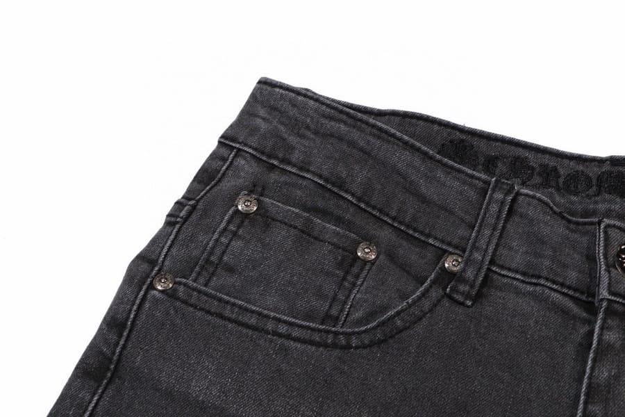 Chrome Hearts Black Cross Patches Jeans