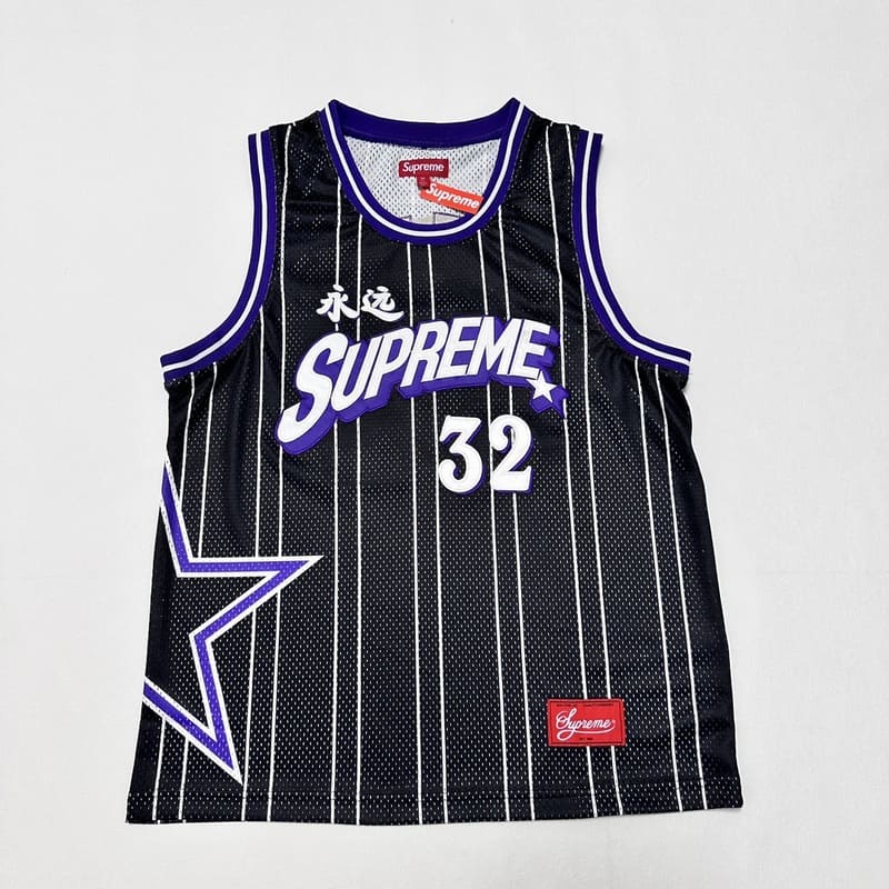 Supreme Star Basketball Jersey Black