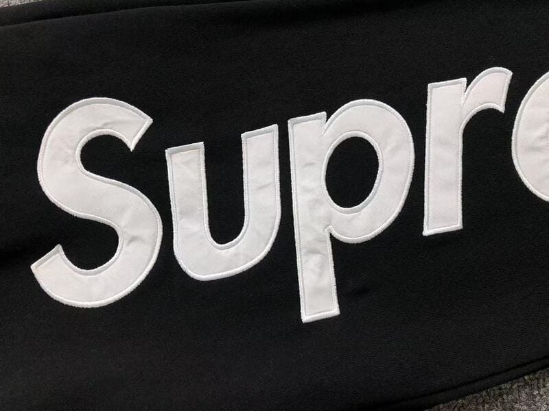 Supreme Satin Appliqué Trousers Black
