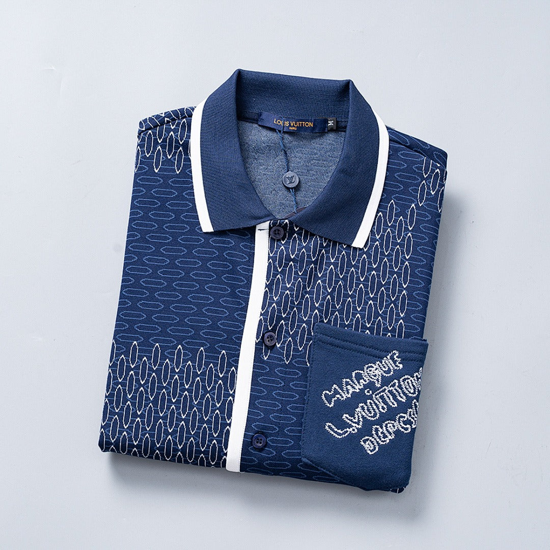 Conjunto Louis Vuitton Signature Monogram Azul Marinho