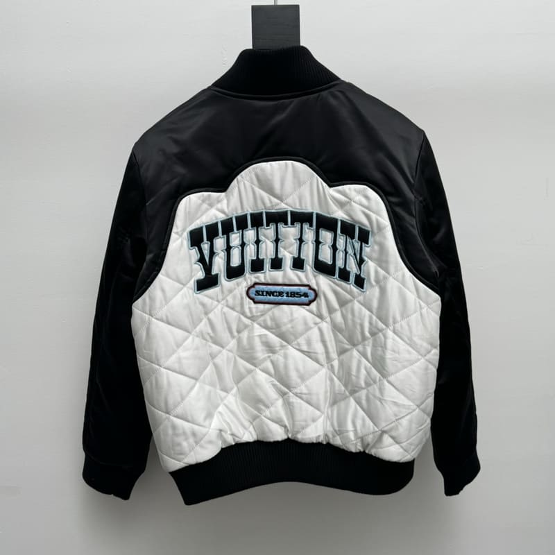 Louis Vuitton Bicolor Satin Bomber Jacket